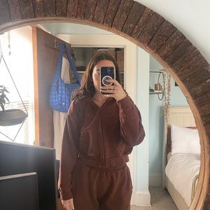 Aritzia Brown Sweatsuit